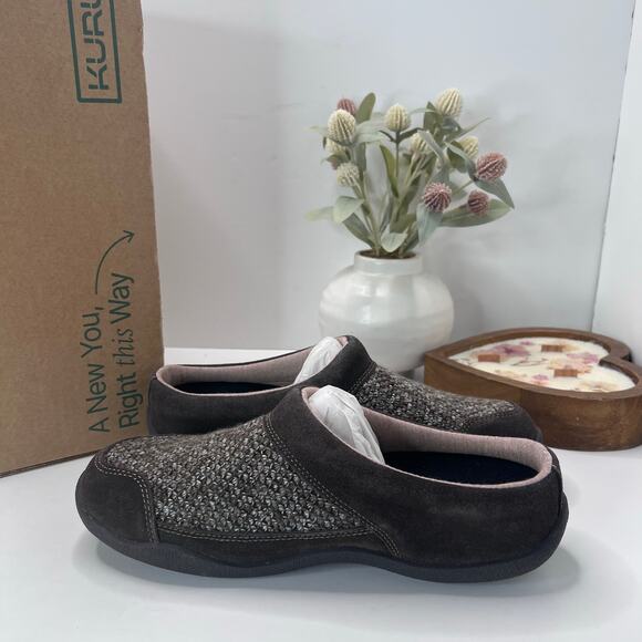 Kuru Draft Slip On Mule Slipper Comfort Charcoal Cocco Brown Men 9.5 M main image 5